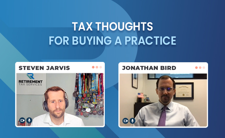 Tax thoughts for buying a practice with Jonathan Bird